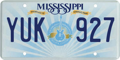 MS license plate YUK927