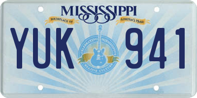MS license plate YUK941