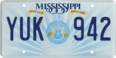 MS license plate YUK942