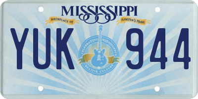 MS license plate YUK944