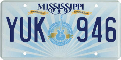 MS license plate YUK946