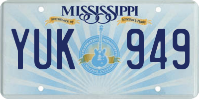 MS license plate YUK949