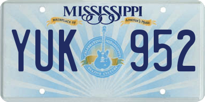 MS license plate YUK952