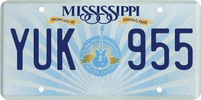 MS license plate YUK955