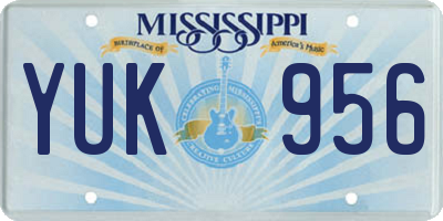MS license plate YUK956