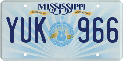 MS license plate YUK966
