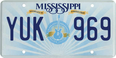 MS license plate YUK969