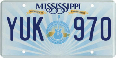MS license plate YUK970
