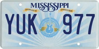 MS license plate YUK977