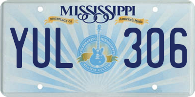 MS license plate YUL306