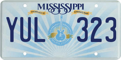 MS license plate YUL323