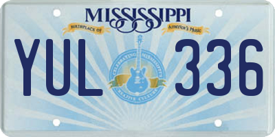 MS license plate YUL336