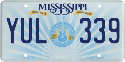 MS license plate YUL339