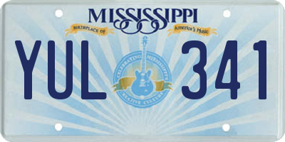 MS license plate YUL341