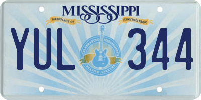 MS license plate YUL344