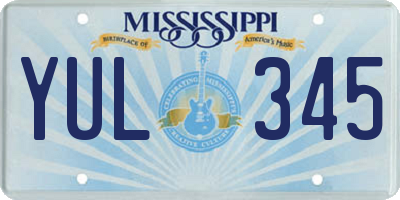MS license plate YUL345