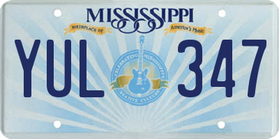 MS license plate YUL347