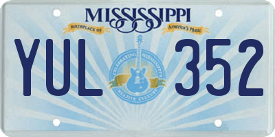 MS license plate YUL352