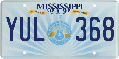 MS license plate YUL368