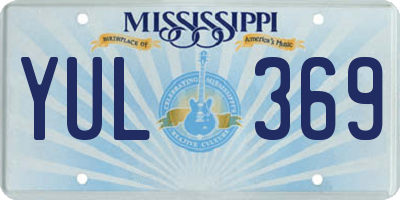 MS license plate YUL369