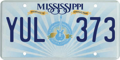 MS license plate YUL373
