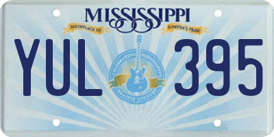 MS license plate YUL395