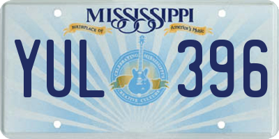 MS license plate YUL396