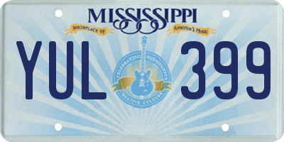 MS license plate YUL399