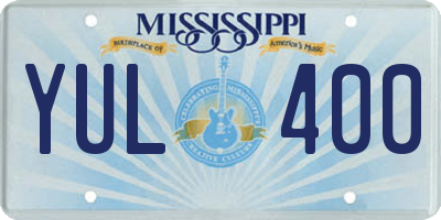 MS license plate YUL400