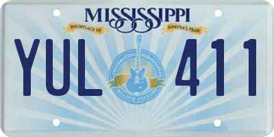 MS license plate YUL411