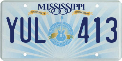 MS license plate YUL413
