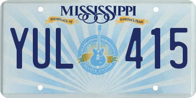 MS license plate YUL415