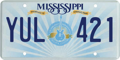 MS license plate YUL421