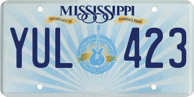 MS license plate YUL423