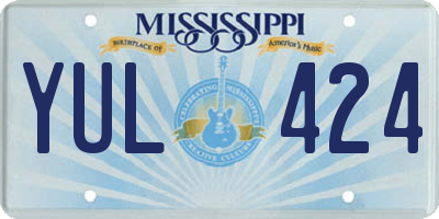 MS license plate YUL424