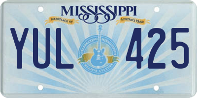 MS license plate YUL425