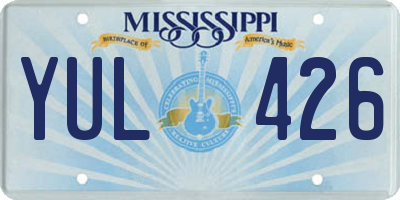 MS license plate YUL426