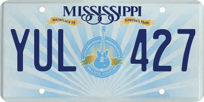 MS license plate YUL427