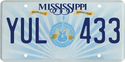 MS license plate YUL433