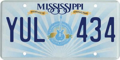 MS license plate YUL434