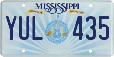 MS license plate YUL435