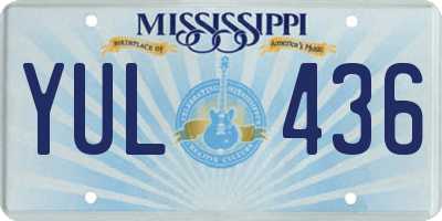 MS license plate YUL436