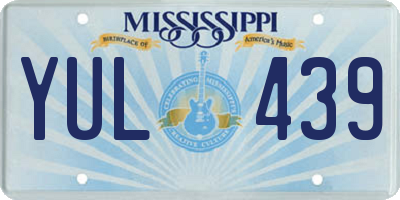 MS license plate YUL439
