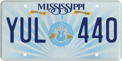 MS license plate YUL440