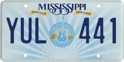 MS license plate YUL441