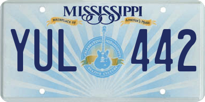 MS license plate YUL442