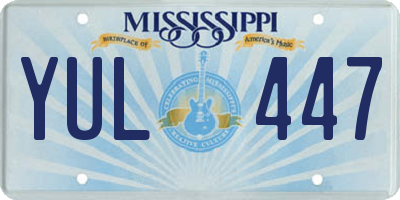 MS license plate YUL447
