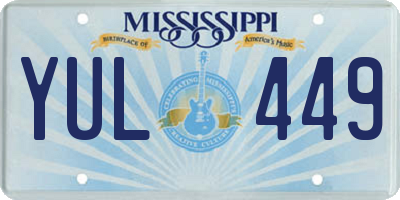 MS license plate YUL449