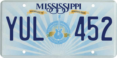 MS license plate YUL452