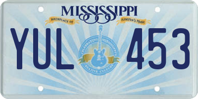 MS license plate YUL453
